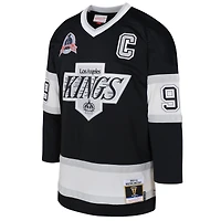 Maillot de joueur Mitchell & Ness Wayne Gretzky Black Los Angeles Kings 1992/93 Blue Line 2.0