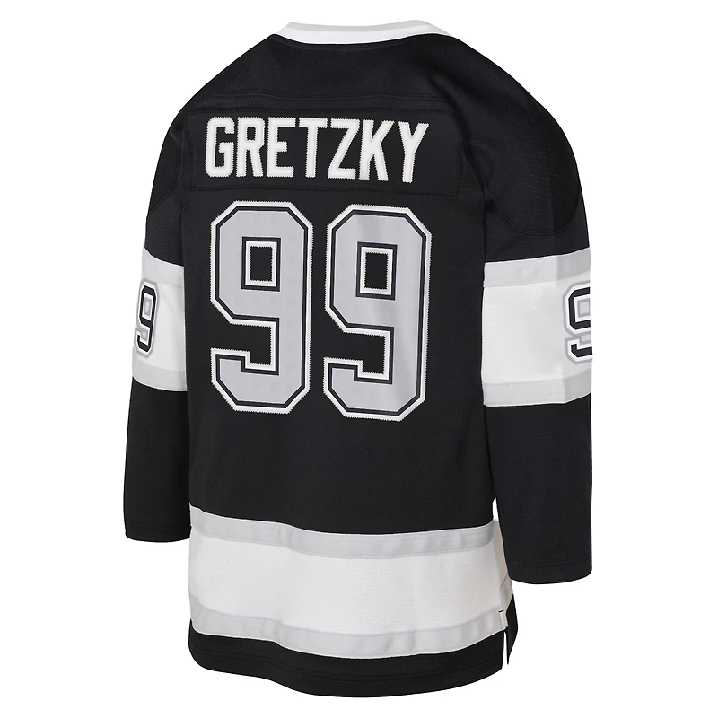 Maillot de joueur Mitchell & Ness Wayne Gretzky Black Los Angeles Kings 1992/93 Blue Line 2.0