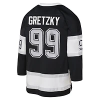 Maillot de joueur Mitchell & Ness Wayne Gretzky Black Los Angeles Kings 1992/93 Blue Line 2.0