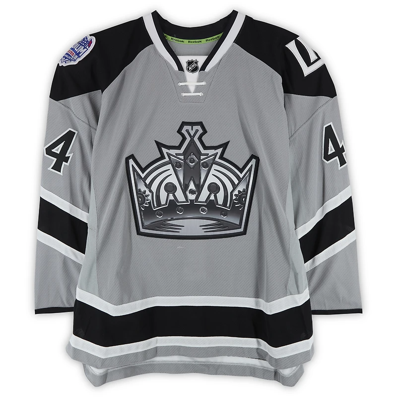 Robyn Regehr Los Angeles Kings Practice-Used #44 Silver Reebok Jersey vs. Anaheim Ducks on January 25, 2014 - NHL Stadium Series - Worn During Warm-Ups