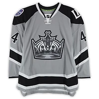 Robyn Regehr Los Angeles Kings Practice-Used #44 Silver Reebok Jersey vs. Anaheim Ducks on January 25, 2014 - NHL Stadium Series - Worn During Warm-Ups