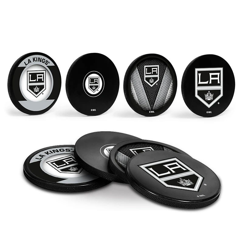 The Sports Vault Los Angeles Kings Ensemble de quatre dessous de verre en forme de rondelle