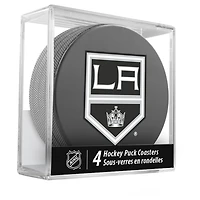 The Sports Vault Los Angeles Kings Ensemble de quatre dessous de verre en forme de rondelle