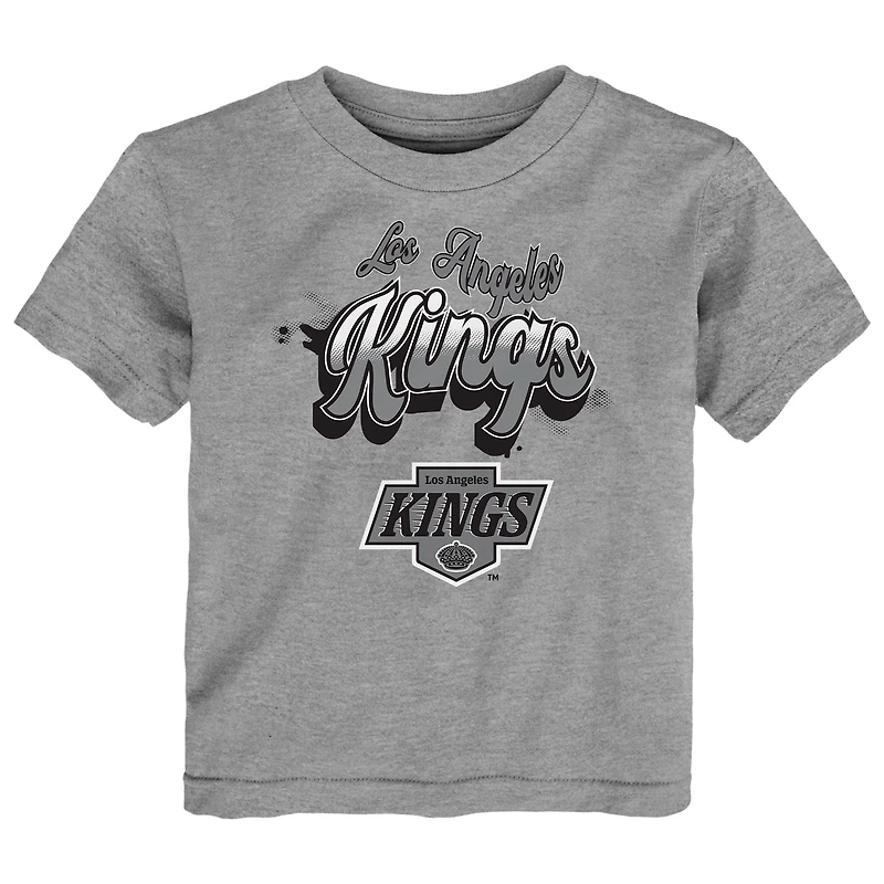 T-shirt gris chiné pour tout-petit avec inscription pétillante des Kings de Los Angeles