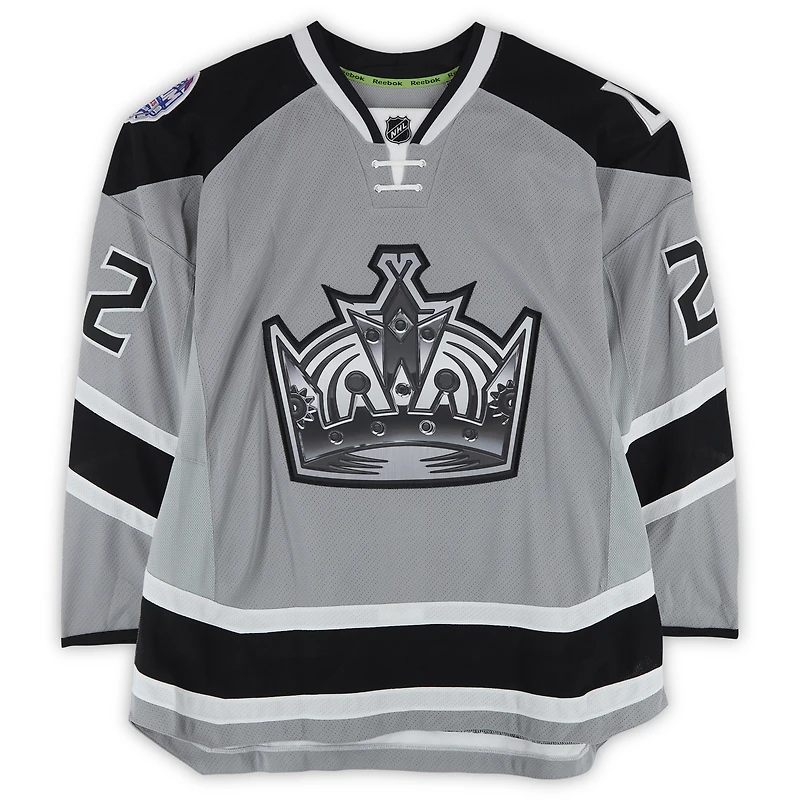 Trevor Lewis Los Angeles Kings Practice-Used #22 Silver Reebok Jersey vs. Anaheim Ducks on January 25, 2014 - NHL Stadium Series - Worn During Warm-Ups