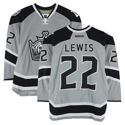 Trevor Lewis Los Angeles Kings Practice-Used #22 Silver Reebok Jersey vs. Anaheim Ducks on January 25, 2014 - NHL Stadium Series - Worn During Warm-Ups