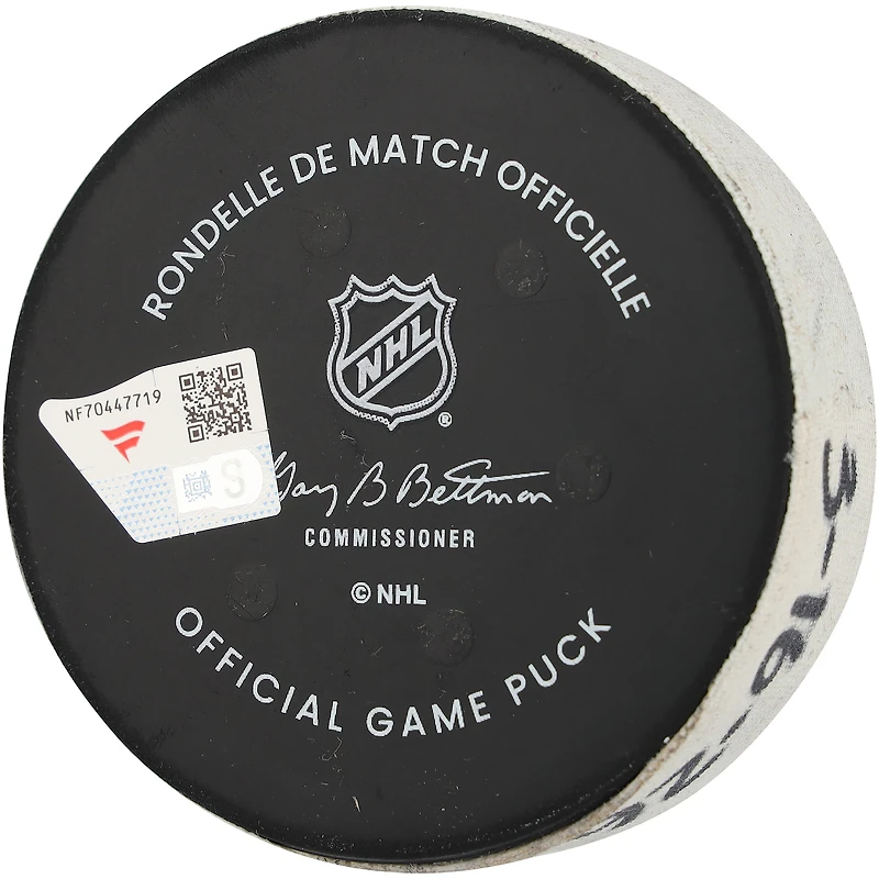 Trevor Moore Los Angeles Kings Game-Used Goal Puck from March 16, 2026 vs. New York Rangers