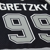 Unisex Mitchell & Ness Wayne Gretzky Black Los Angeles Kings Maxxed Out Fashion Basketball Jersey
