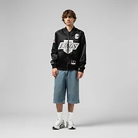 Veste unisexe Mitchell & Ness Wayne Gretzky noire Los Angeles Kings Maxxed Out en satin entièrement zippée