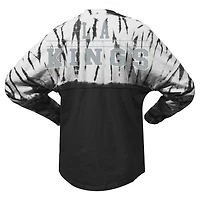T-shirt unisexe Spirit Jersey noir Los Angeles Kings Crystal Half Dye à manches longues