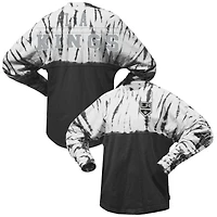 T-shirt unisexe Spirit Jersey noir Los Angeles Kings Crystal Half Dye à manches longues