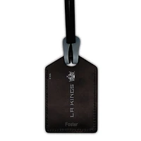 White Los Angeles Kings Personalized Leather Luggage Tag