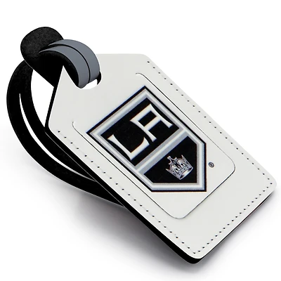 White Los Angeles Kings Personalized Leather Luggage Tag