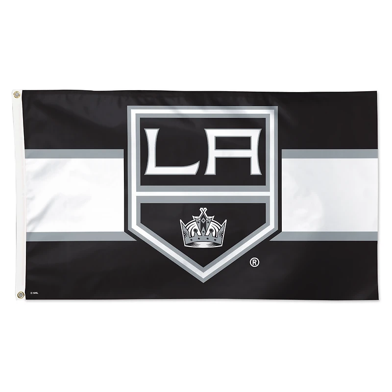 Drapeau WinCraft Los Angeles Kings 3' x 5' à rayures d'équipe de luxe, simple face