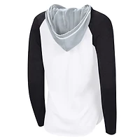 T-shirt à capuche manches longues raglan G-III 4Her par Carl Banks pour femme, blanc, Los Angeles Kings VIP