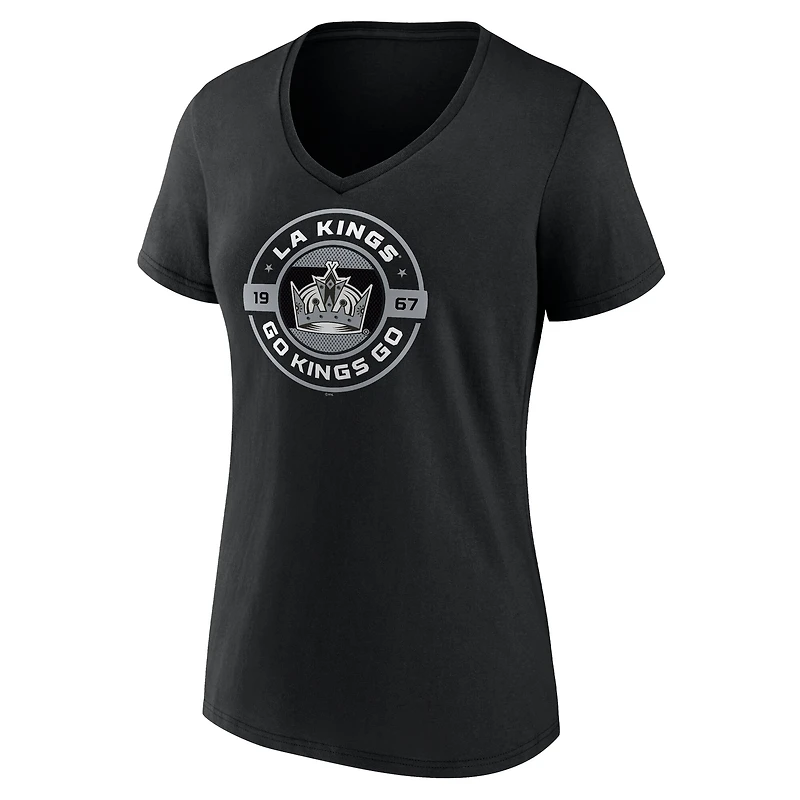 Women's Black Los Angeles Kings Native V-Neck T-Shirt