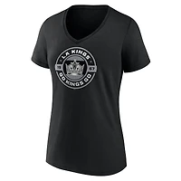Women's  Black Los Angeles Kings Native V-Neck T-Shirt
