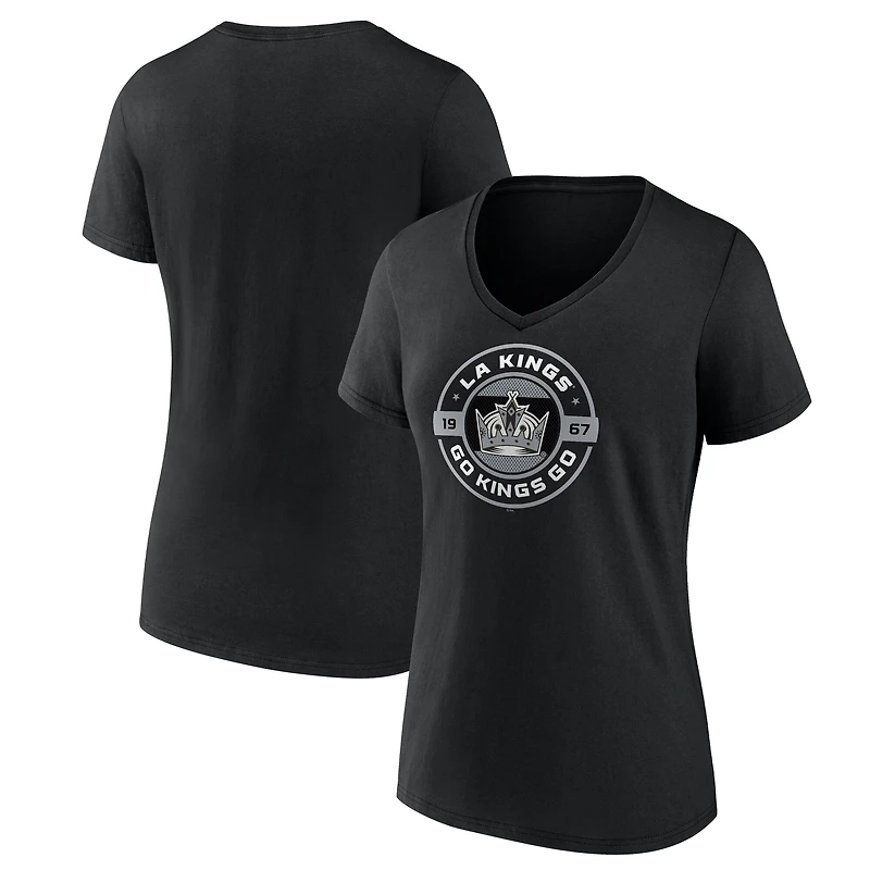 Women's Black Los Angeles Kings Native V-Neck T-Shirt