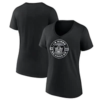Women's  Black Los Angeles Kings Native V-Neck T-Shirt