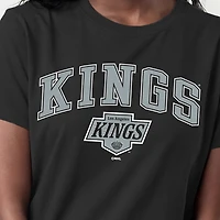 Women's Champion  Black Los Angeles Kings Arch Mascot Logo T-Shirt