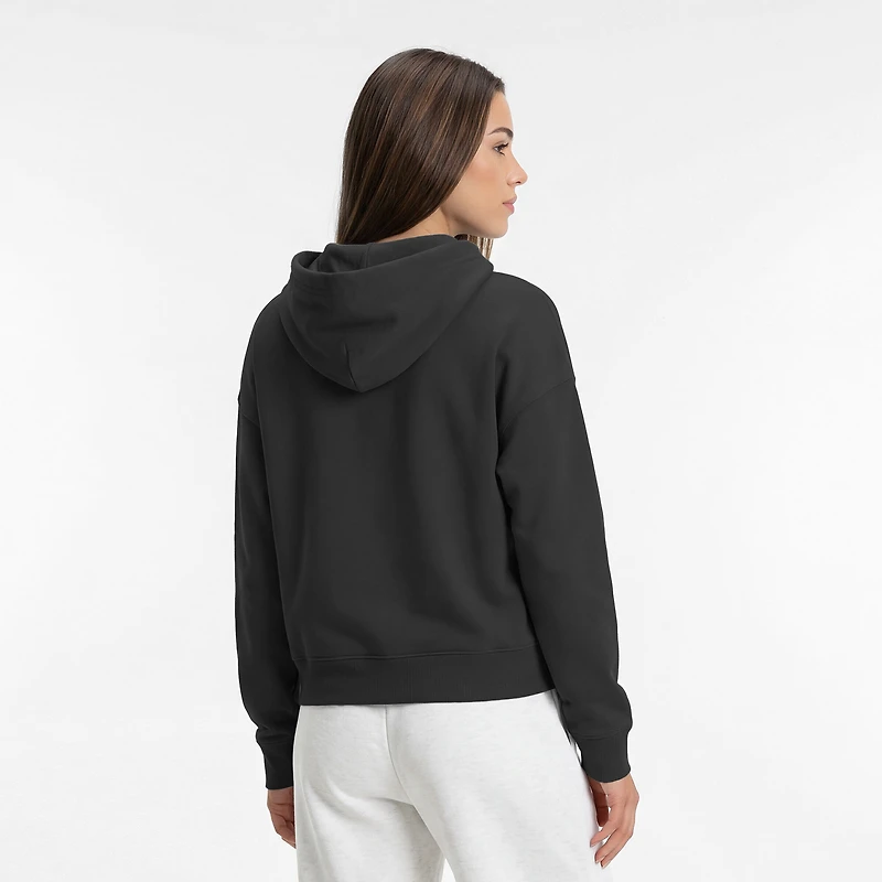 Women's Champion Black Los Angeles Kings Arched Pill Box Hoodie