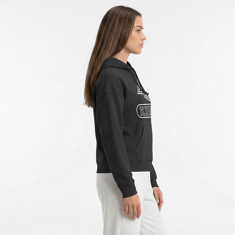 Women's Champion Black Los Angeles Kings Arched Pill Box Hoodie