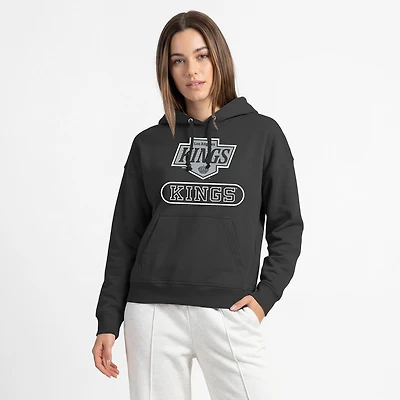 Women's Champion Black Los Angeles Kings Arched Pill Box Hoodie