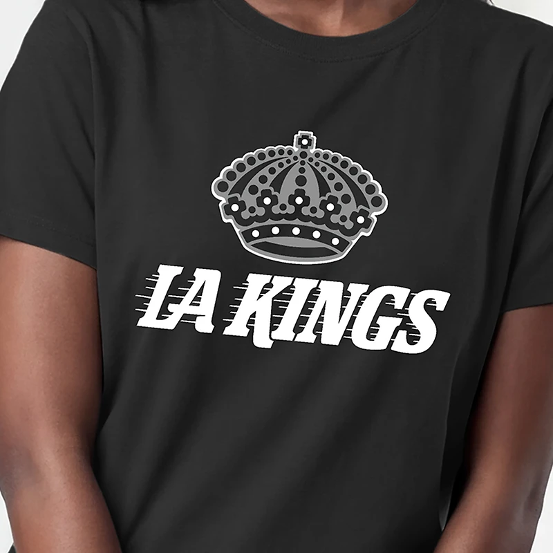 Women's Champion Black Los Angeles Kings Wordmark Lockup T-Shirt