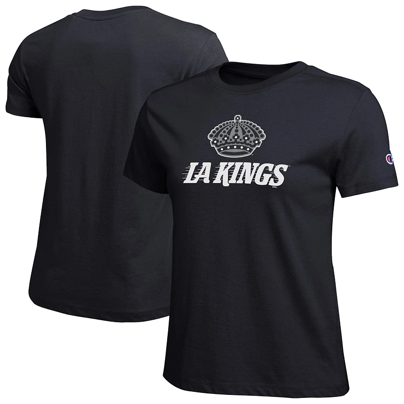 Women's Champion Black Los Angeles Kings Wordmark Lockup T-Shirt