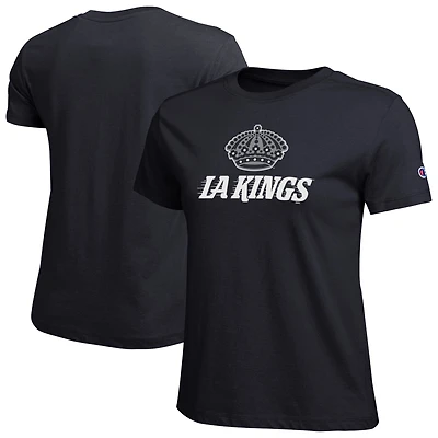 Women's Champion Black Los Angeles Kings Wordmark Lockup T-Shirt
