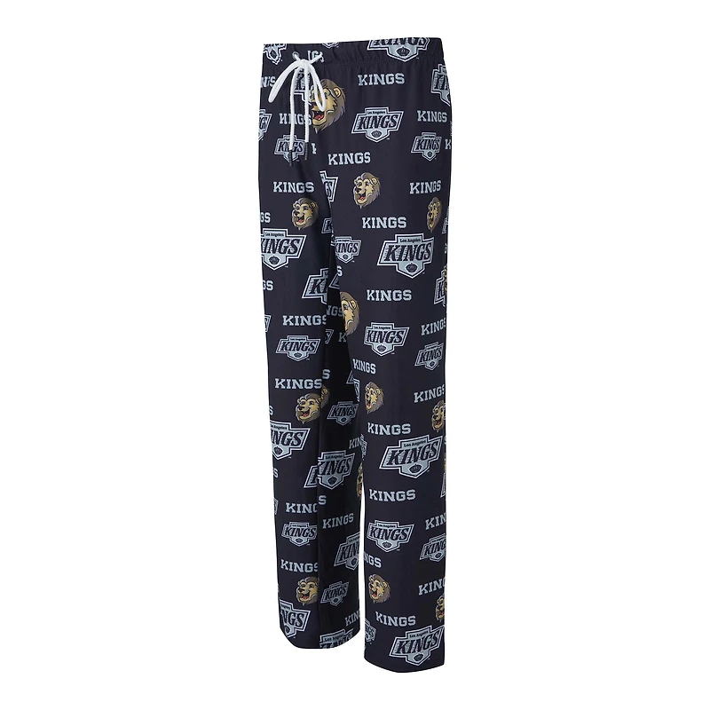Pantalon en tricot à imprimé intégral Zest Los Angeles Kings noir Concepts Sport pour femme