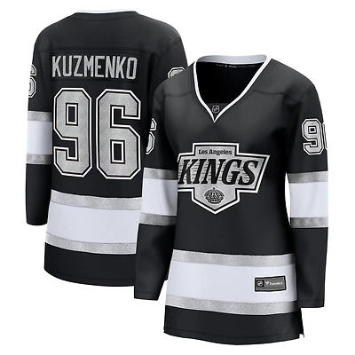 Maillot de joueur échappé à domicile noir des Los Angeles Kings, Andrei Kuzmenko, fanatiques féminines