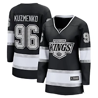Maillot de joueur échappé à domicile noir des Los Angeles Kings, Andrei Kuzmenko, fanatiques féminines
