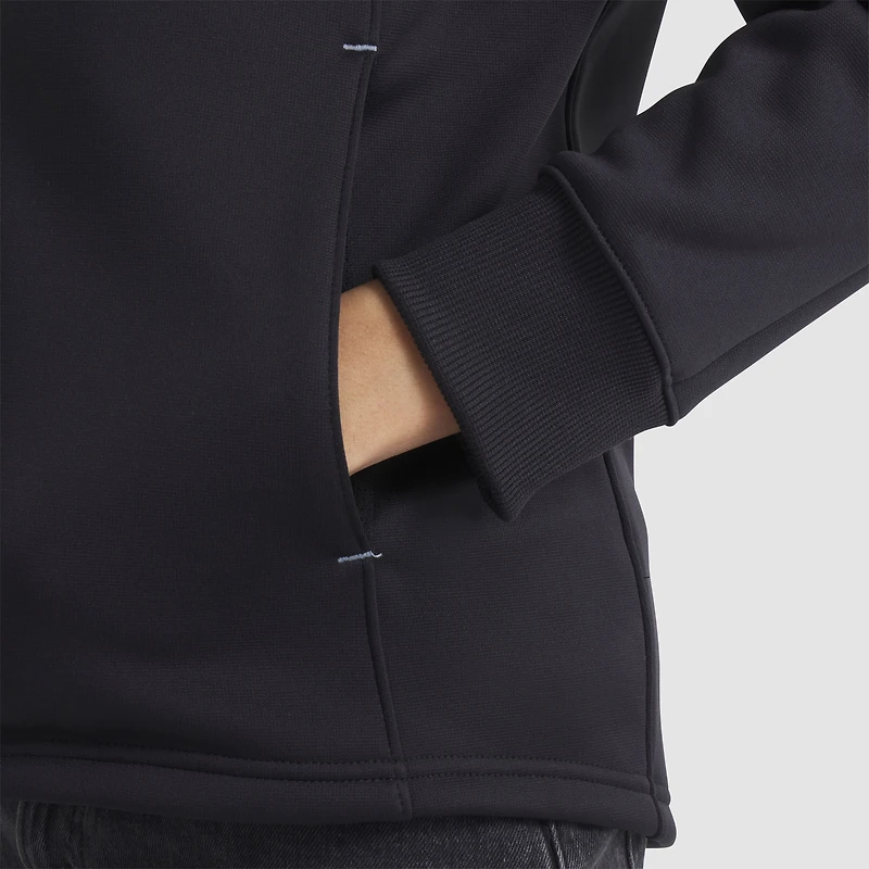 Sweat à capuche zippé intégral Fanatics Black Authentic Pro Rink des Los Angeles Kings pour femme