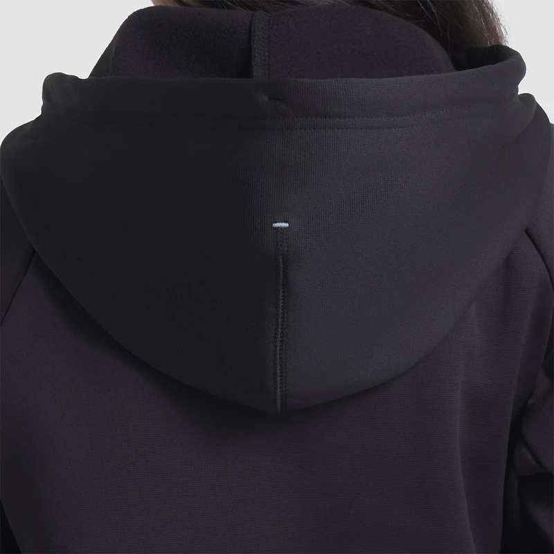 Sweat à capuche zippé intégral Fanatics Black Authentic Pro Rink des Los Angeles Kings pour femme