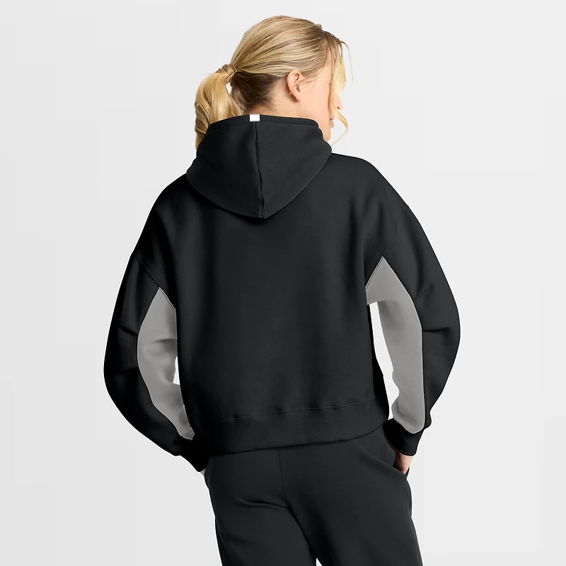 Sweat à capuche boxy noir carreaux arrière des Los Angeles Kings Fanatics pour femmes