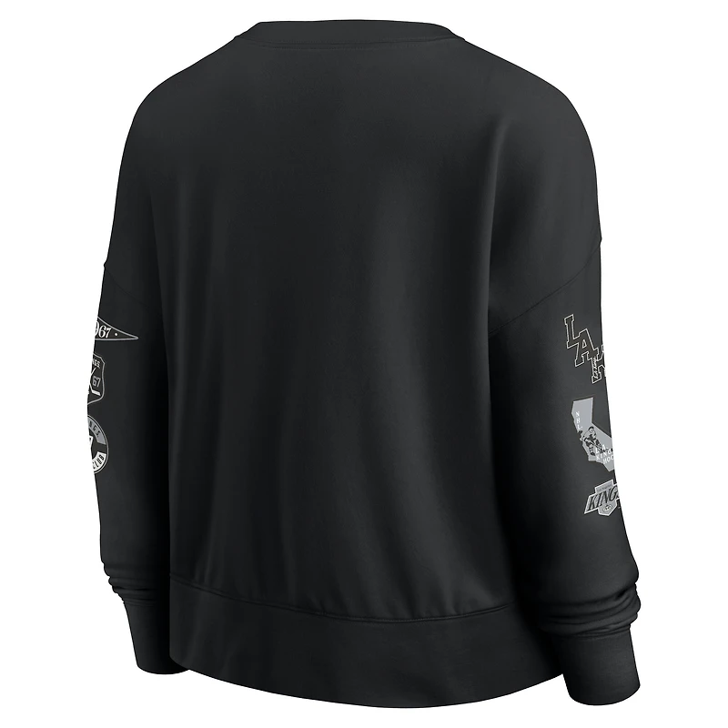 Sweat-shirt à capuche noir Los Angeles Kings Go Team Fanatics pour femme