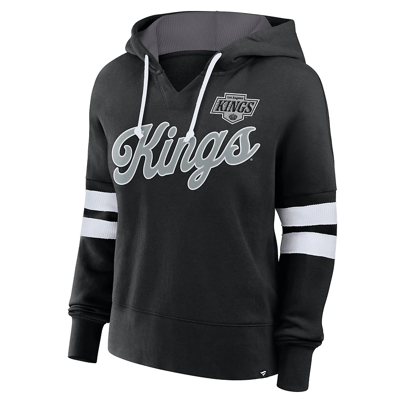 Women's Fanatics Black Los Angeles Kings Oversized Seize Pullover Hoodie
