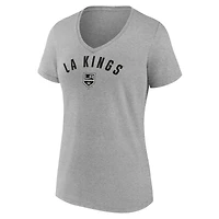 Women's Fanatics Gray Los Angeles Kings V-Neck T-Shirt