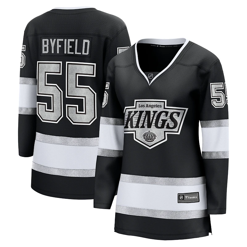 Maillot domicile noir Breakaway Quinton Byfield des Kings de Los Angeles pour femmes (Fanatics)
