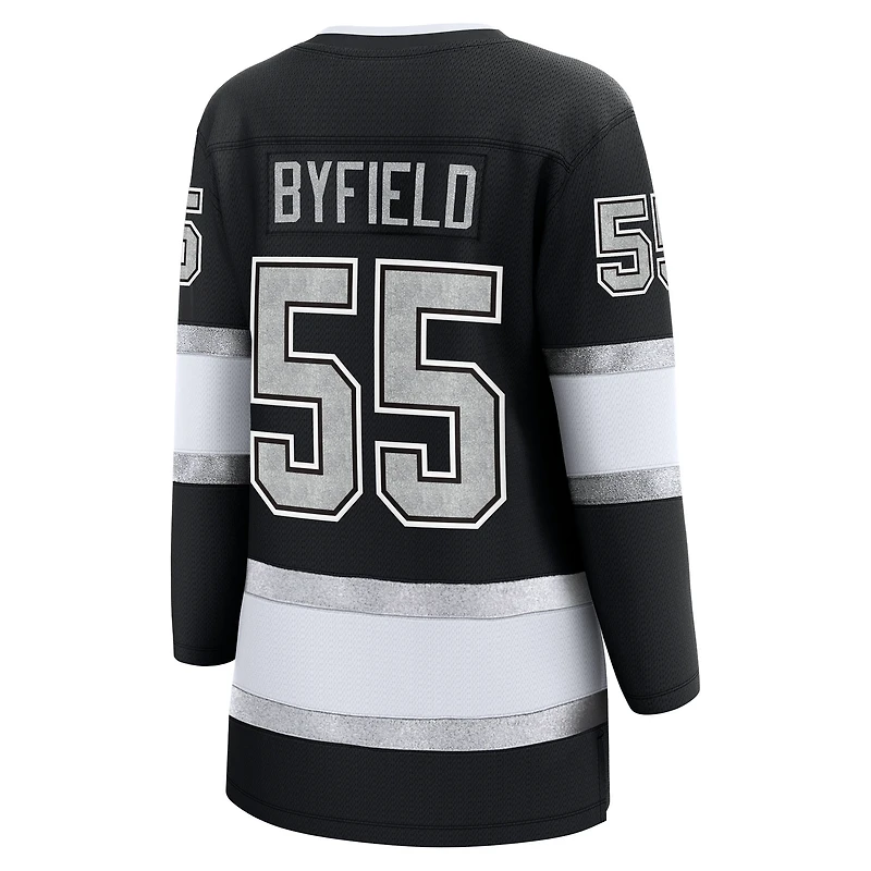 Women's Fanatics Quinton Byfield Black Los Angeles Kings Home Breakaway Jersey
