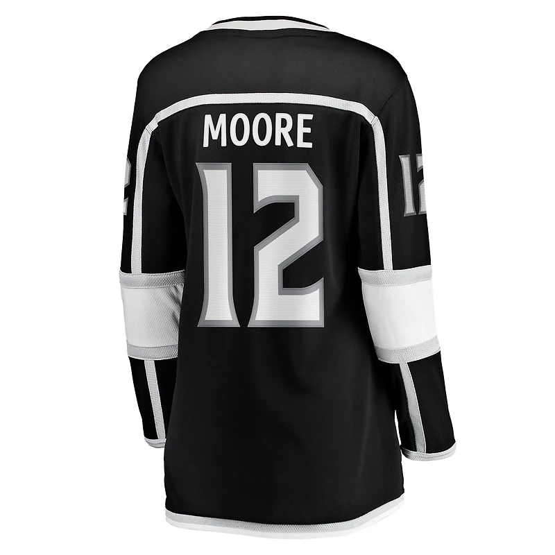 Maillot de joueur échappé à domicile Fanatics Trevor Moore noir des Kings Los Angeles pour femmes