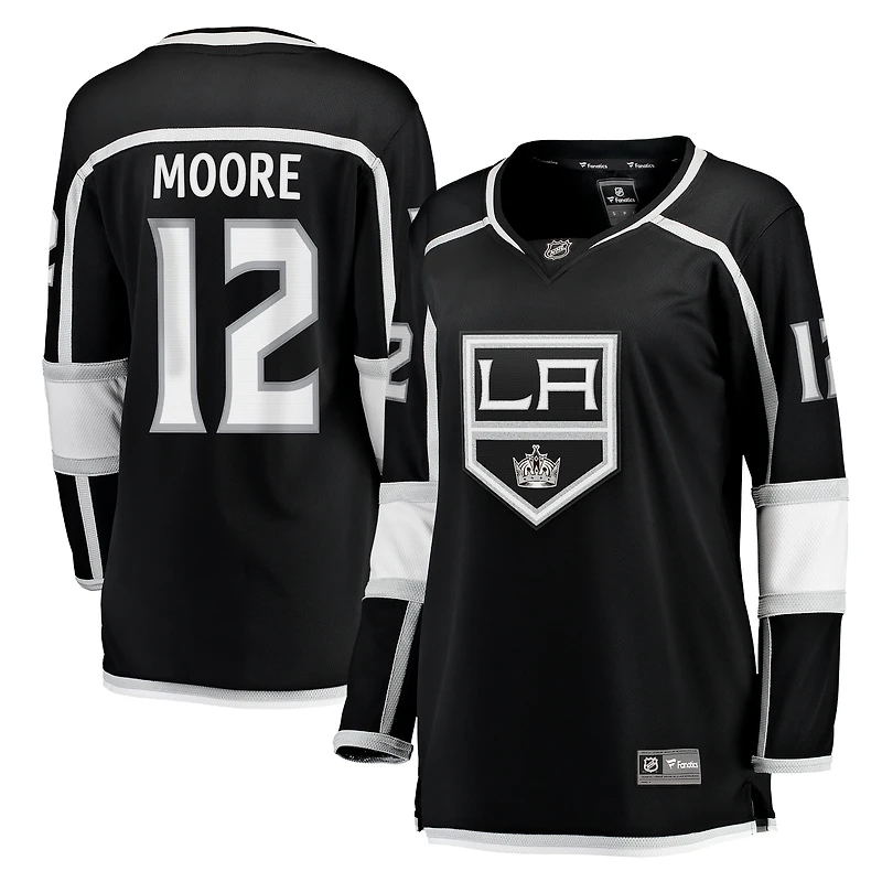 Maillot de joueur échappé à domicile Fanatics Trevor Moore noir des Kings Los Angeles pour femmes