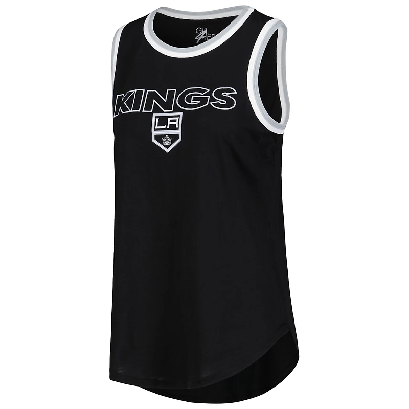 Women's G-III 4Her by Carl Banks Black Los Angeles Kings Strategy Tank Top