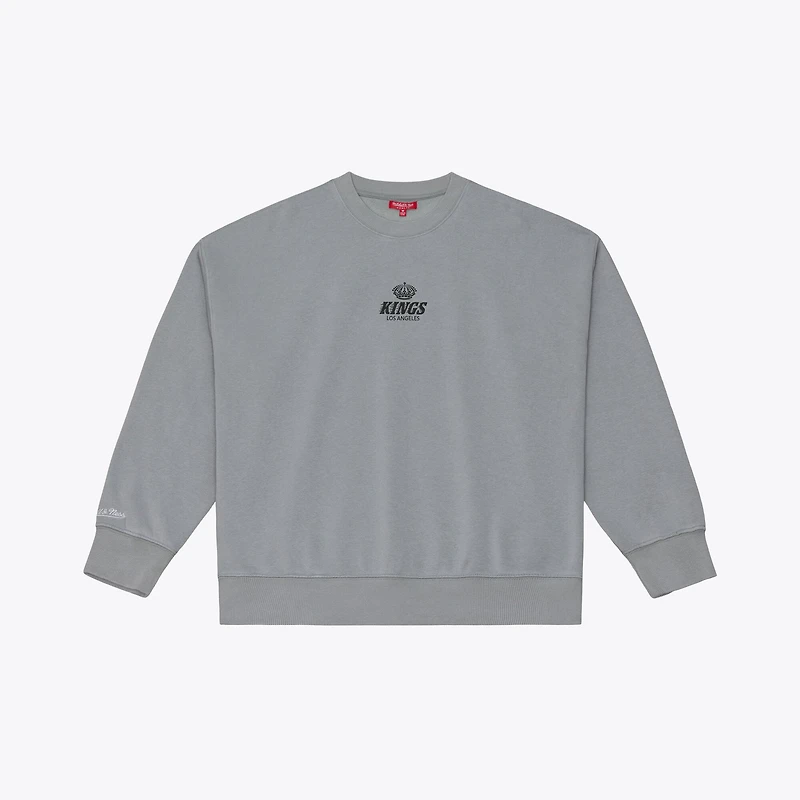 Sweat-shirt Mitchell & Ness gris pour femme, Los Angeles Kings Core Essentials
