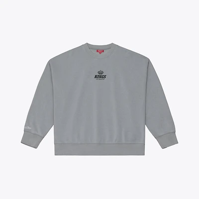 Sweat-shirt Mitchell & Ness gris pour femme, Los Angeles Kings Core Essentials