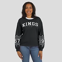 Women's WEAR by Erin Andrews Black Los Angeles Kings Long-Sleeve Sport T-Shirt