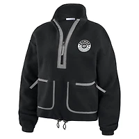 Women's WEAR by Erin Andrews  Black Los Angeles Kings Polar Fleece Half-Zip Jacket
