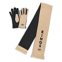 Ensemble écharpe et gants à micro-carreaux ton sur ton pour femmes WEAR by Erin Andrews des Los Angeles Kings