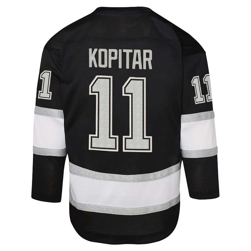 Maillot de joueur réplique noir des Los Angeles Kings pour jeunes Anze Kopitar